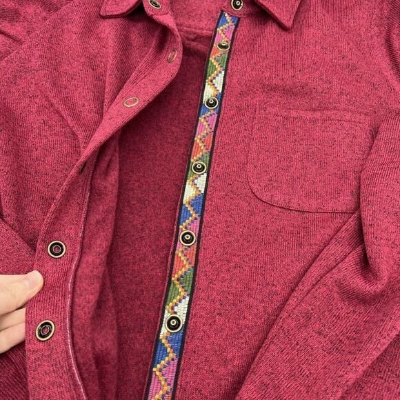 Soft Surroundings Red Snap Down Jacket size XL - Picture 2 of 5